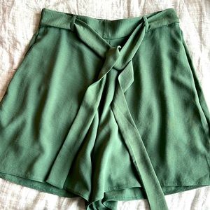 Zara green high waisted shorts size M